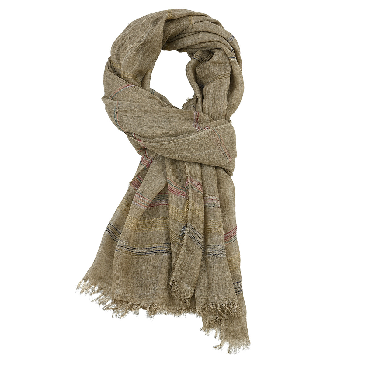 Ascot Neck Scarf - Fashion Men Scarf Cotton Linen Yarn-dyed