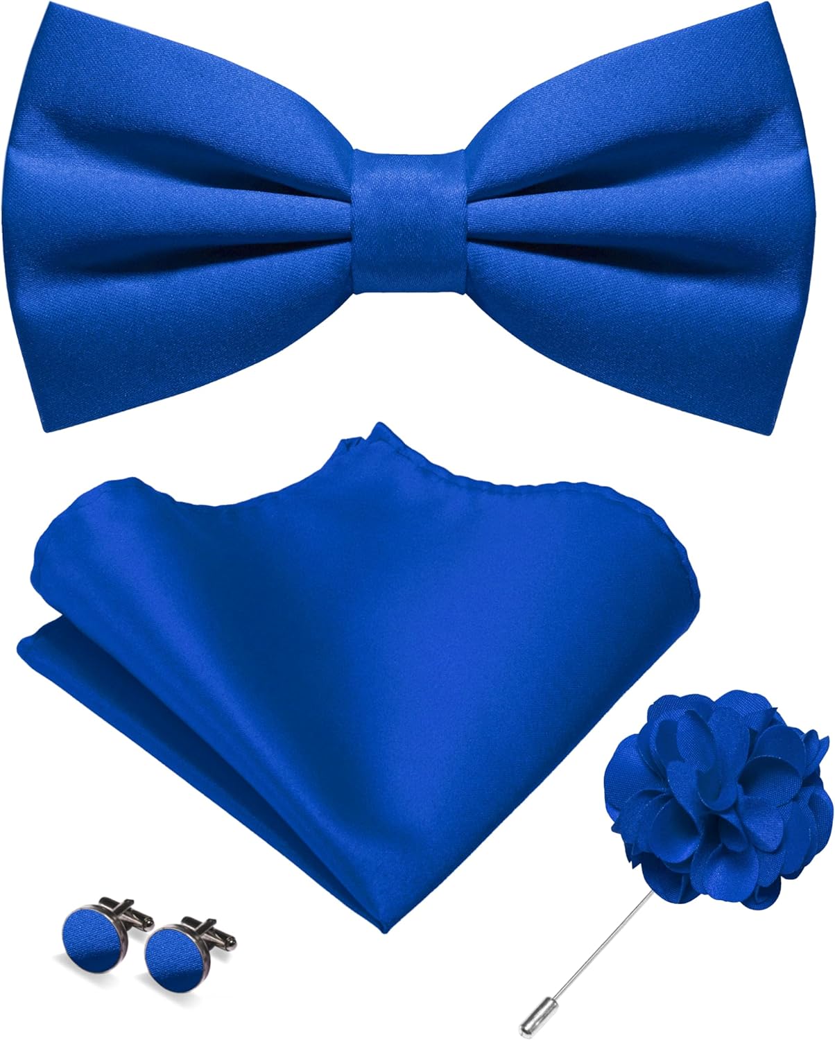 Pocket Square Set - Pre-tied Bow Tie and Pocket Square