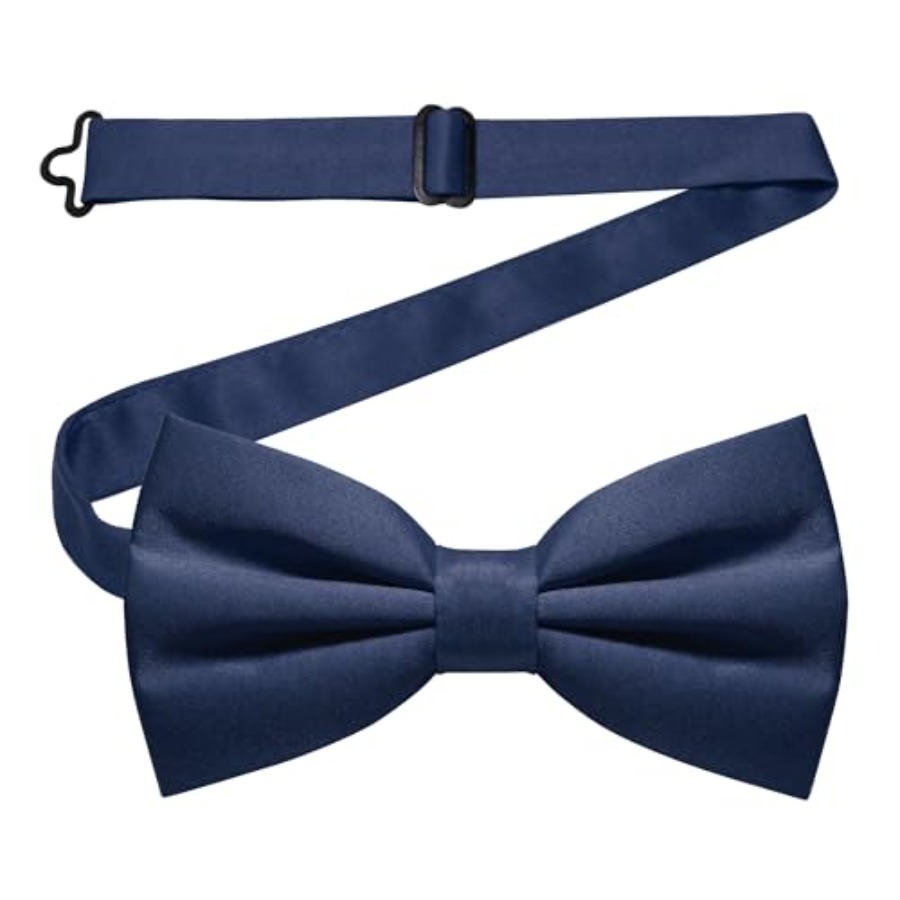 Bow Tie Pre Tied - JEMYGINS Solid Color Pre-tied Bow Tie