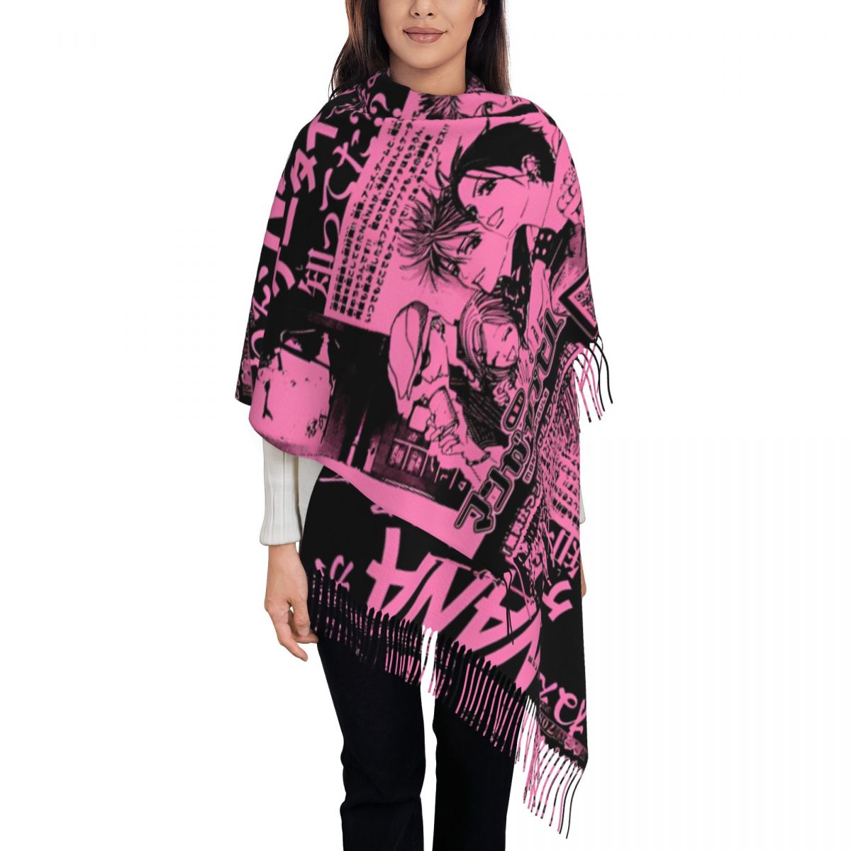 Pashmina Wrap Large - Women's Scarf with Tassel Nana Inspired