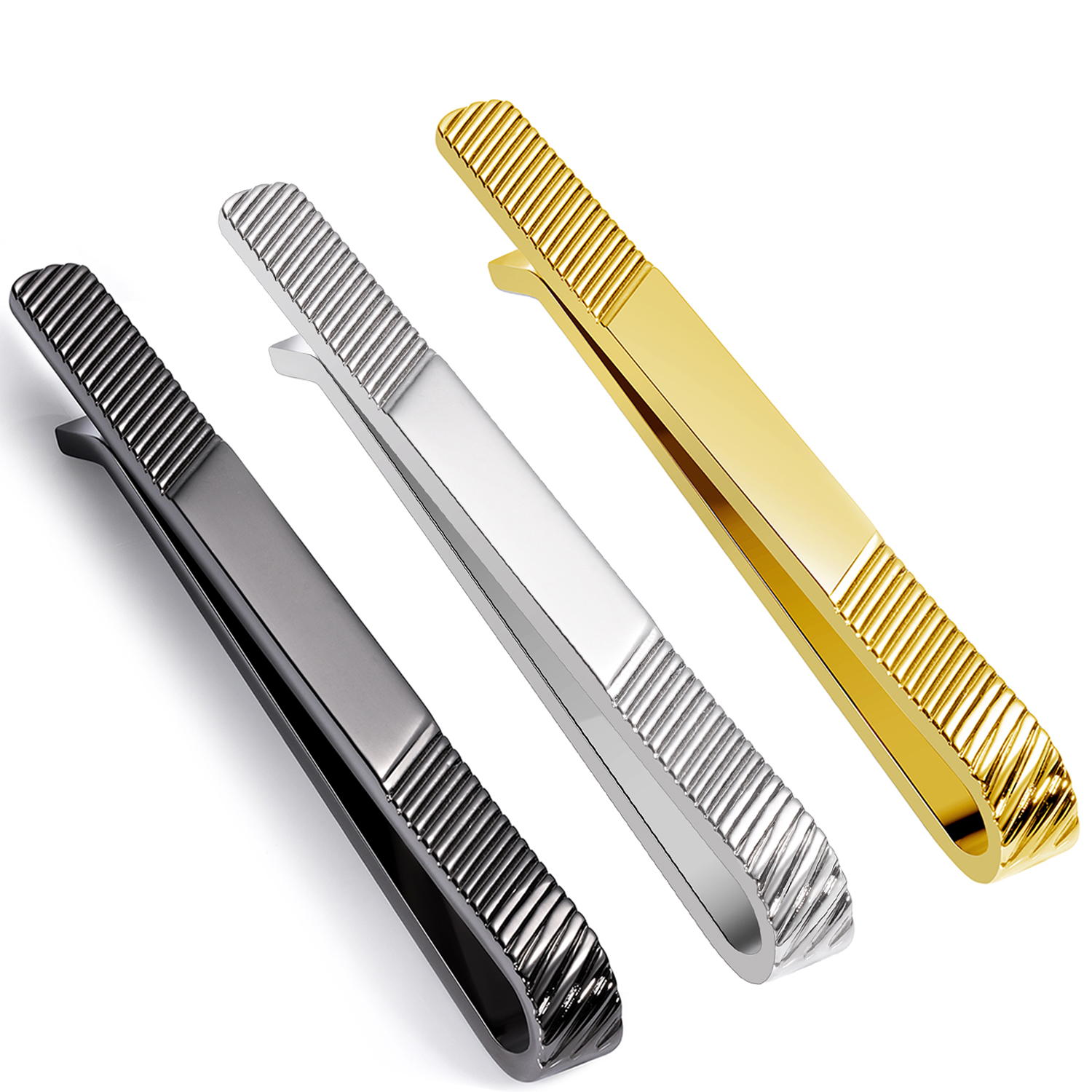Tie Bar Set Gift - TAIGRAMA 2.5 inch Tie Clip for