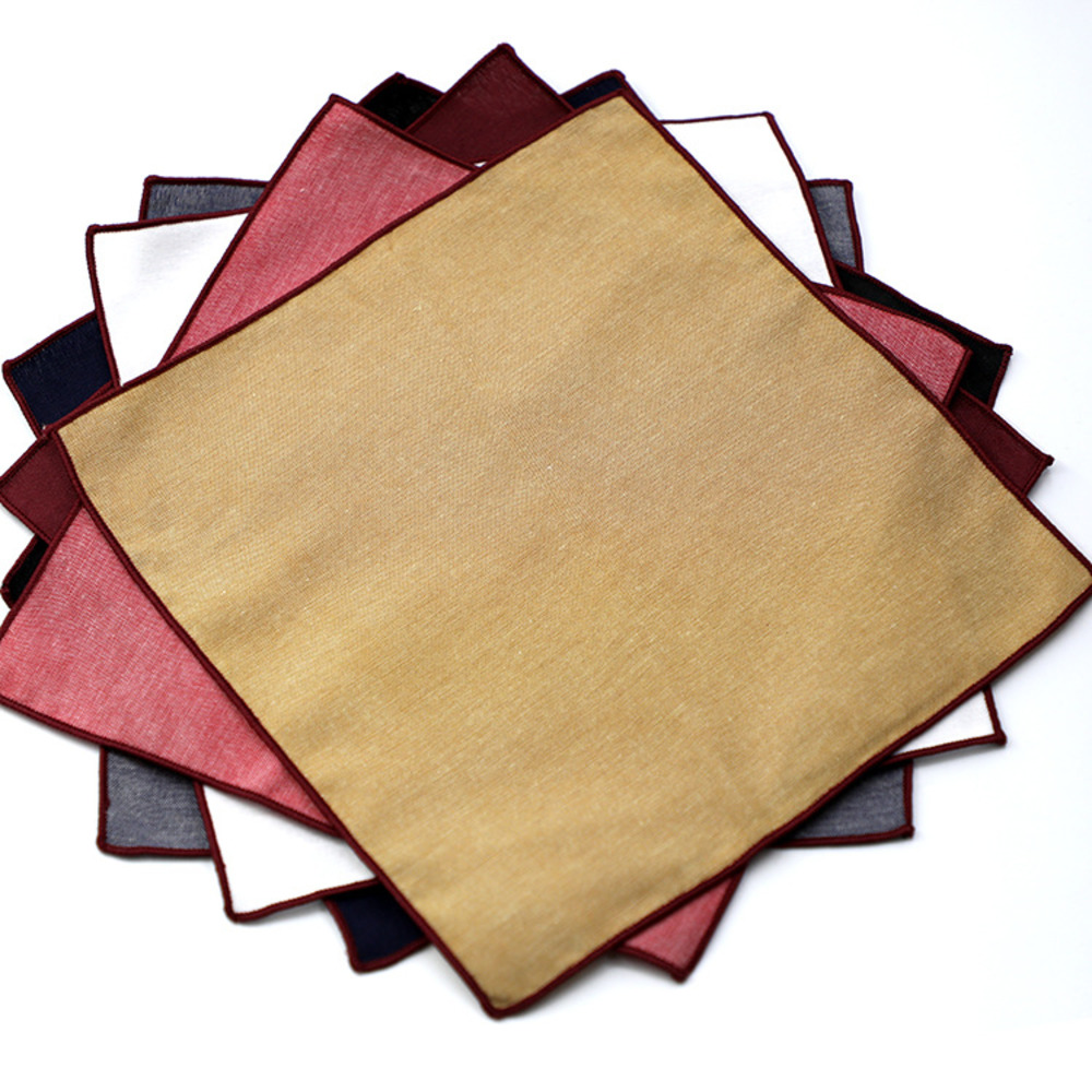 Solid Striped Brown Pocket Squ - Handkerchief Cotton Men reseña y precio