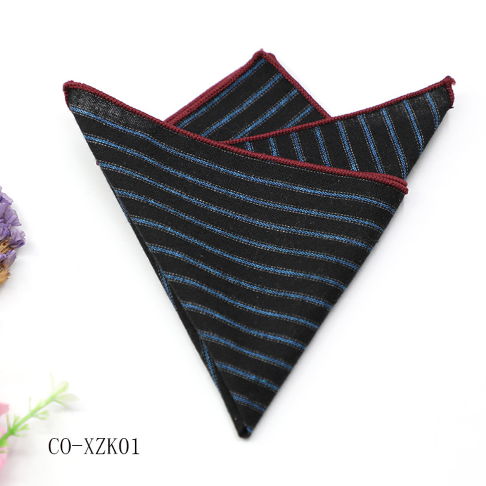 Solid Striped Brown Pocket Squ - Handkerchief Cotton Men reseña y precio