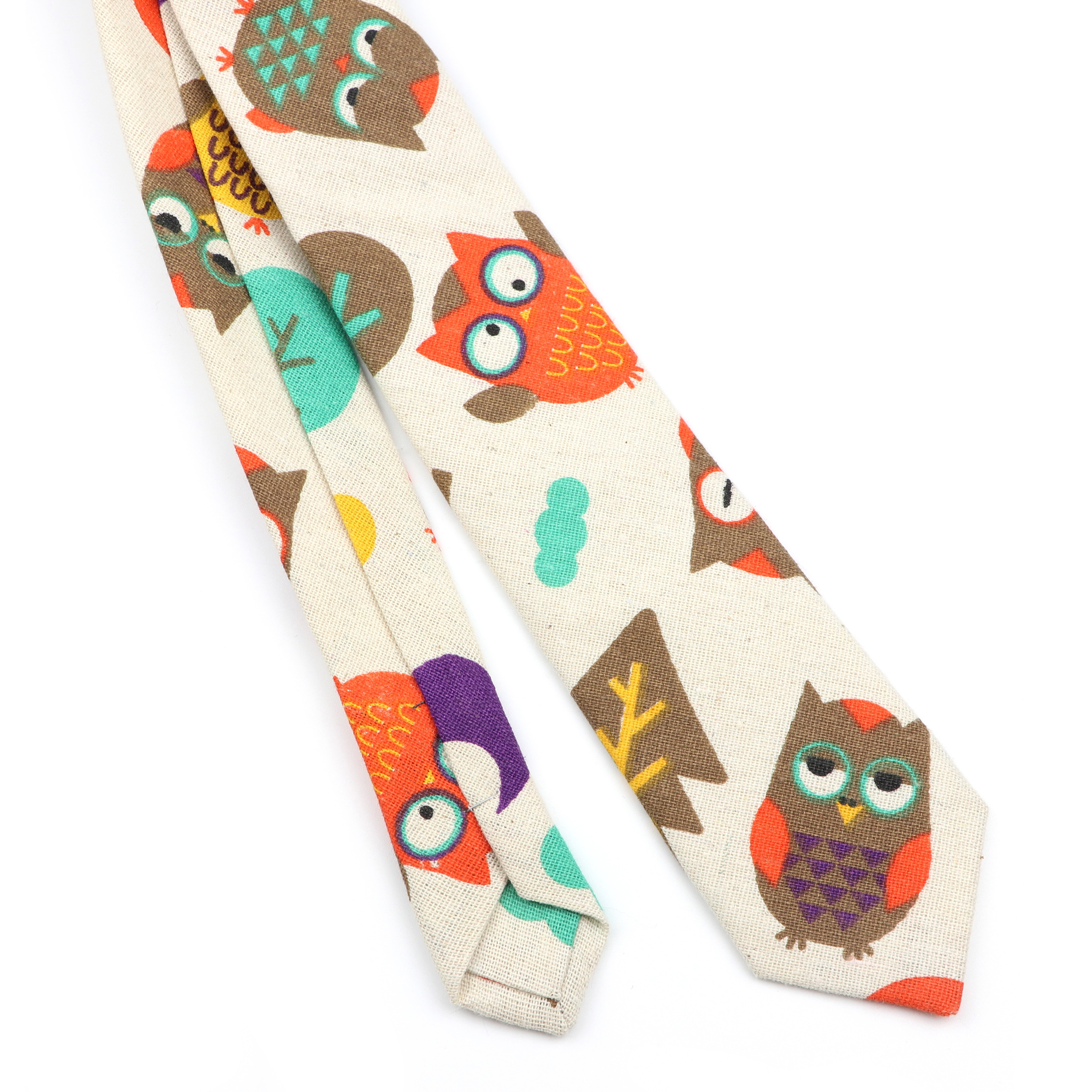 Novelty Cartoon Linen Tie For  - Skinny Tie Men reseña y precio