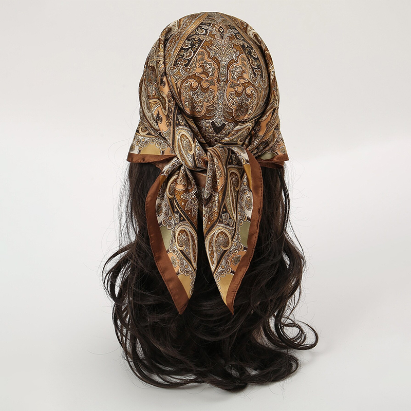 Bohemian Style Print Luxury Br - Silk Neck Scarf reseña y precio