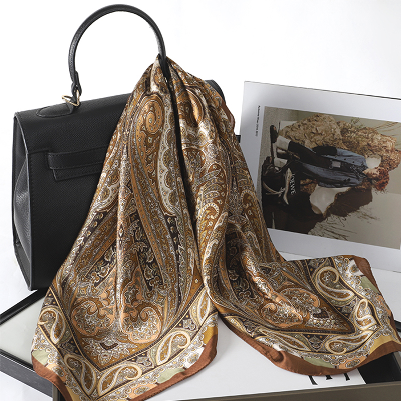 Bohemian Style Print Luxury Br - Silk Neck Scarf reseña y precio