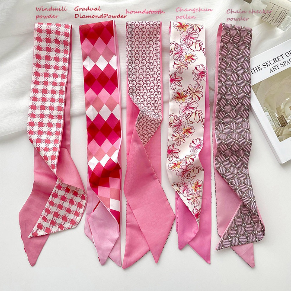 2-6pcs/set Silk Satin Scarf Wo - Ascot Neck Scarf reseña y precio