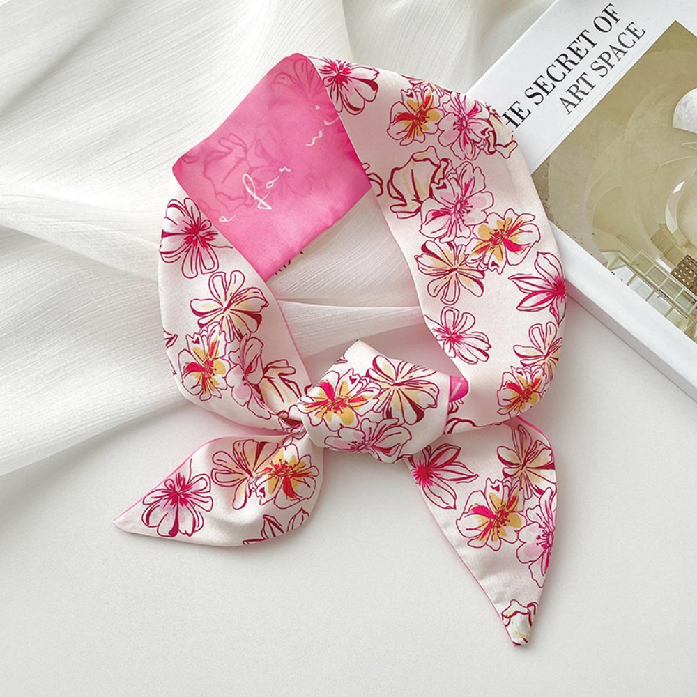 2-6pcs/set Silk Satin Scarf Wo - Ascot Neck Scarf reseña y precio