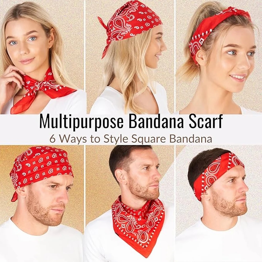 Unisex Men Women Bandana Hairb - Handkerchief Cotton Men reseña y precio