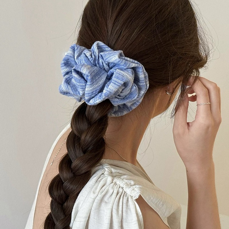 2024 Korea Fashion Stripe Hair - Silk Tie Striped reseña y precio
