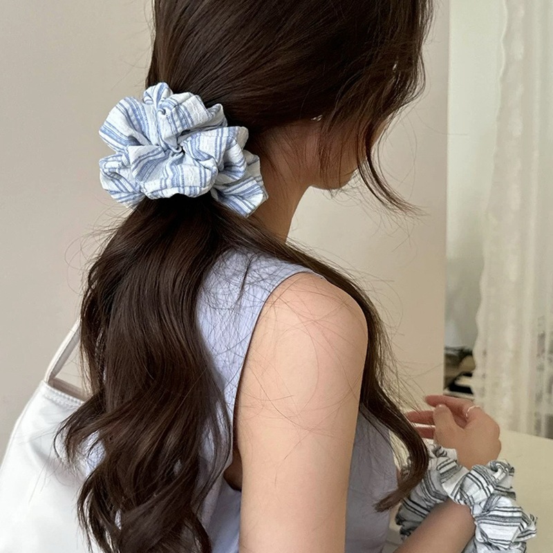2024 Korea Fashion Stripe Hair - Silk Tie Striped reseña y precio
