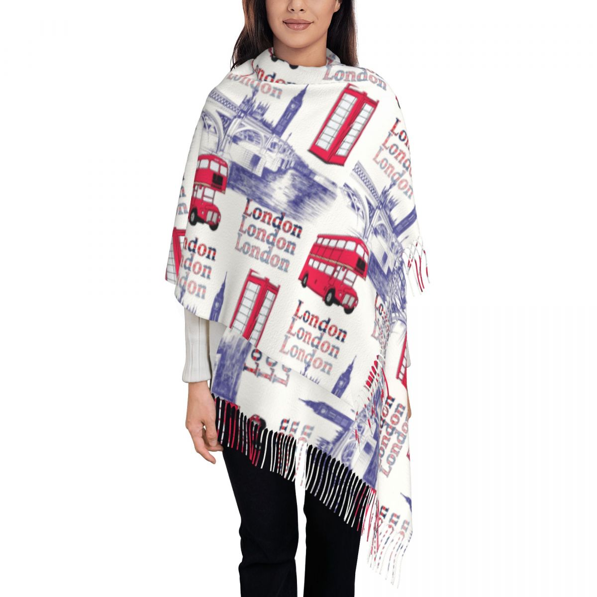 London England Scenes Shawls W - Pashmina Wrap Large reseña y precio