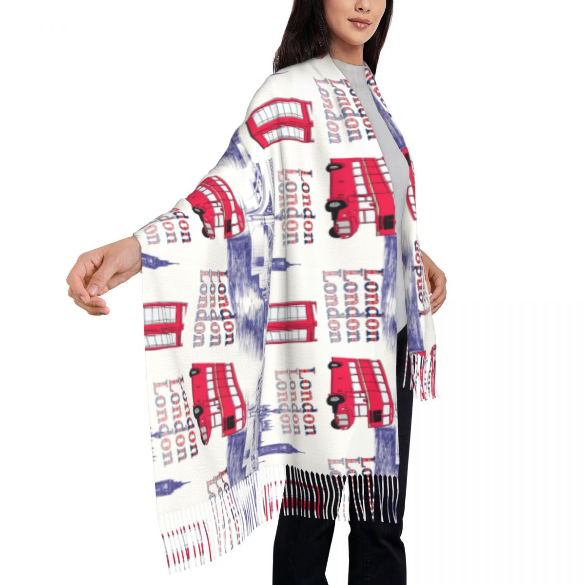London England Scenes Shawls W - Pashmina Wrap Large reseña y precio