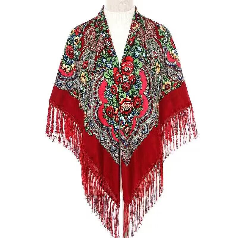 130*130cm Ethnic Printed Squar - Woven Scarf Blanket reseña y precio