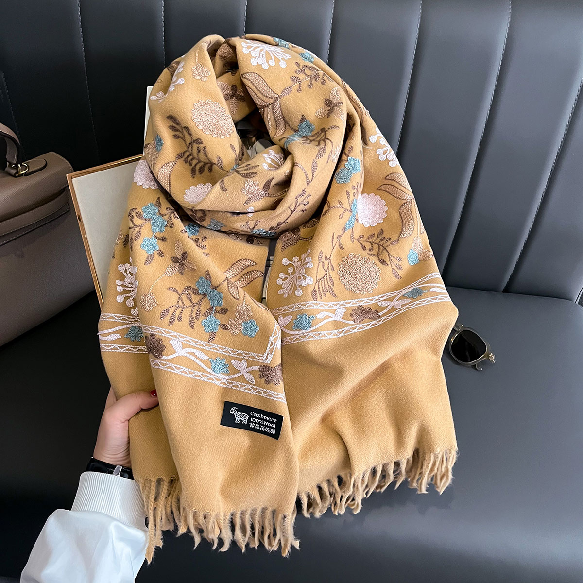 New Winter Warm Cashmere Scarf - Woven Scarf Blanket reseña y precio
