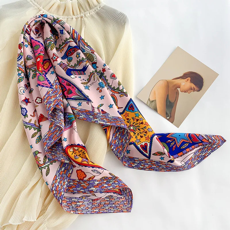 2024 90*90cm Square Scarf Twil - Bandana Cotton reseña y precio