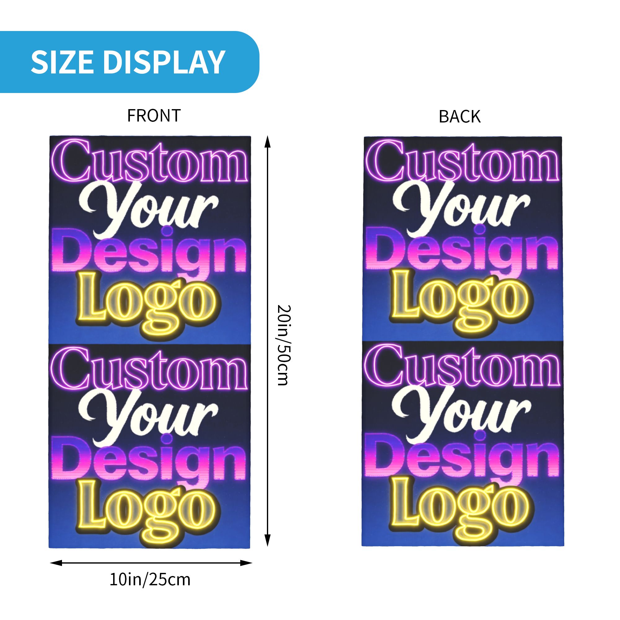 Custom Custom Your Design Logo - Neck Warmer Tube reseña y precio