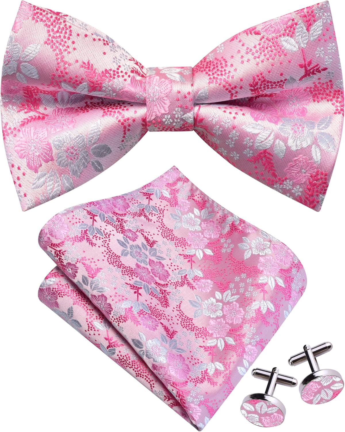 Floral Bow Tie & Handkerchief  - Pocket Square Set reseña y precio