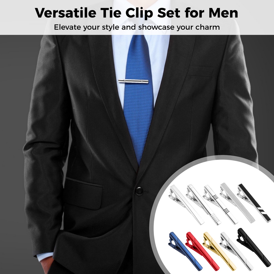 10Pcs Tie Clips Tie Clip Set F - Tie Bar Set Gift reseña y precio