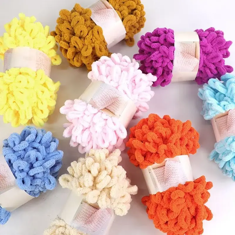 100g/Ball Finger Loop Yarn Thr - Woven Scarf Blanket reseña y precio