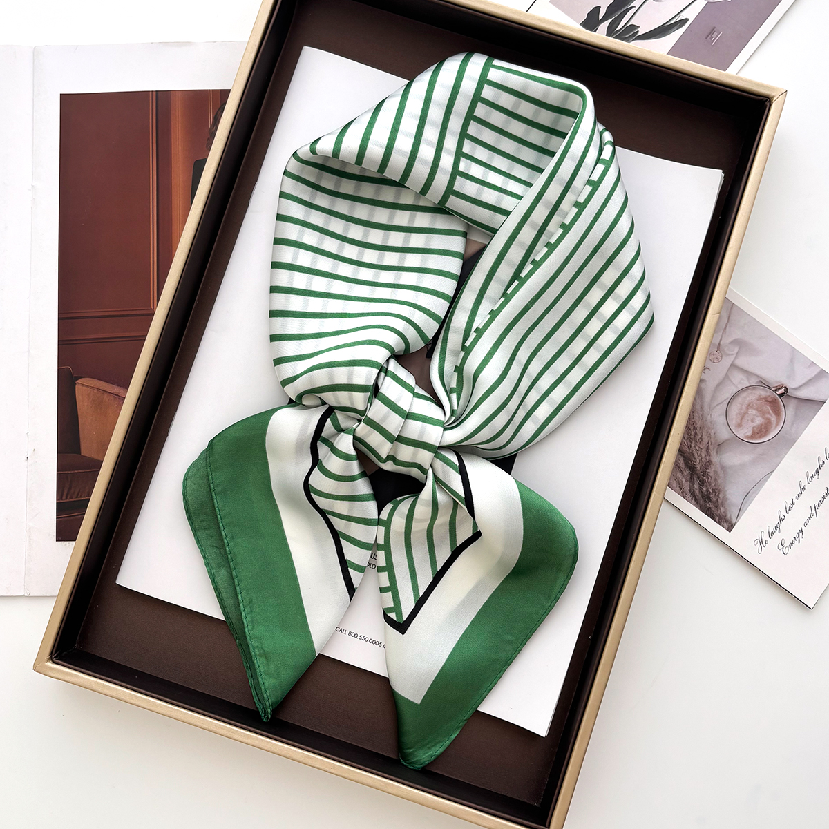 Luxury Print Scarf For Women E - Ascot Neck Scarf reseña y precio