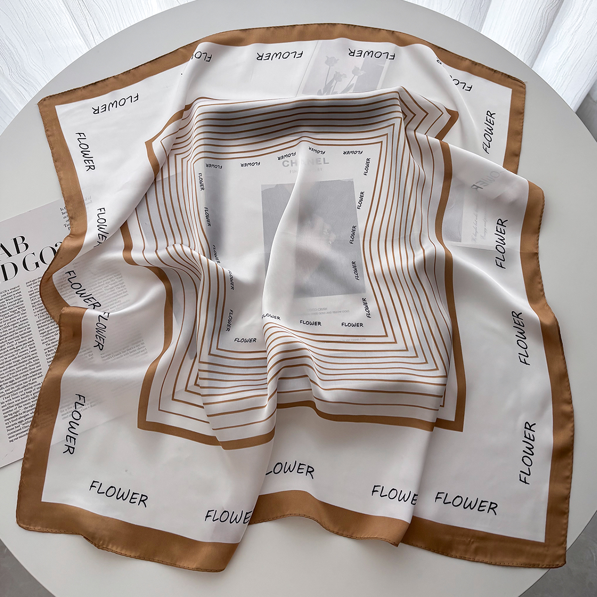 Luxury Print Scarf For Women E - Ascot Neck Scarf reseña y precio