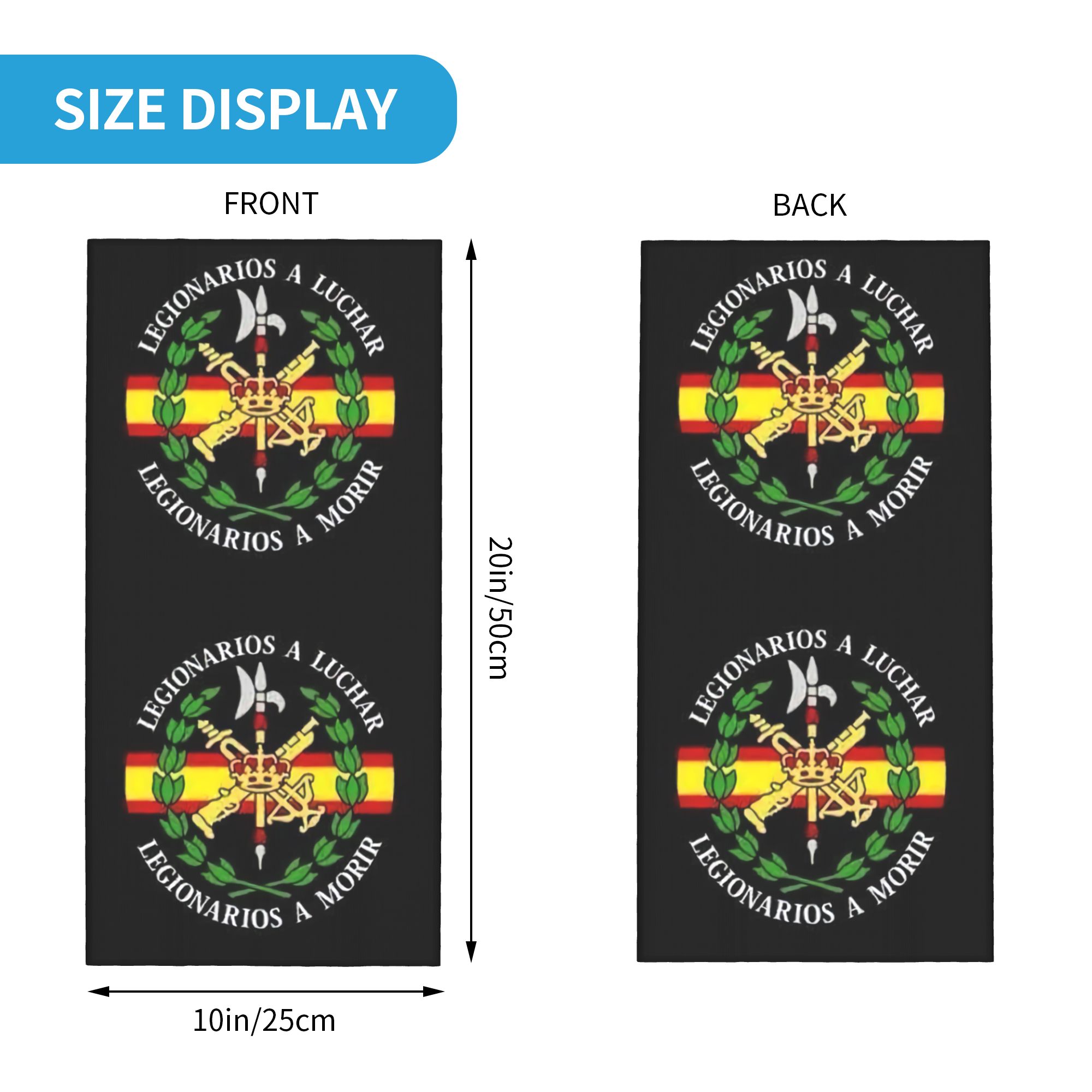 Custom Spanish Legion Bandana  - Neck Warmer Tube reseña y precio