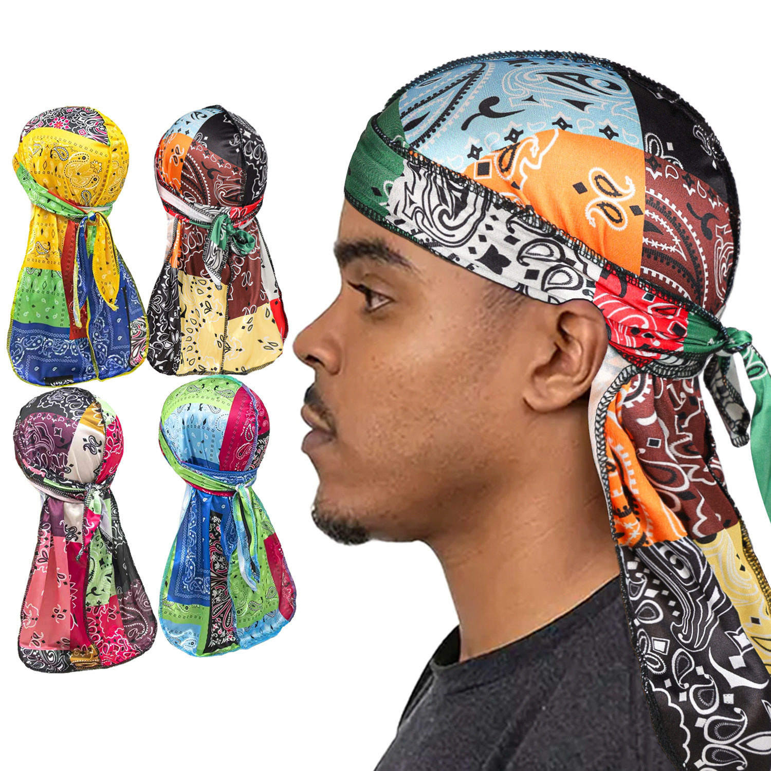 Paisley Printing Silky Durags  - Bandana Doo Rag reseña y precio