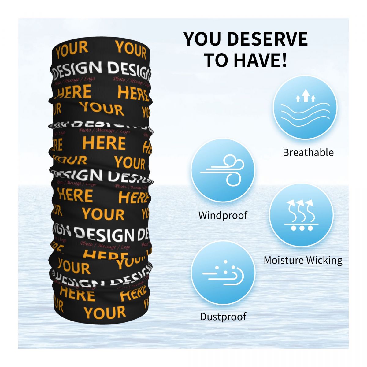 Custom Your Design Here Bandan - Neck Warmer Tube reseña y precio