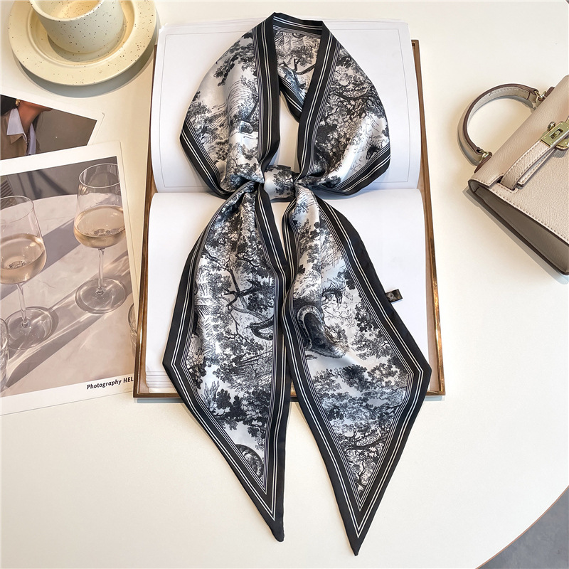 Luxury Long Neckerchief Skinny - Ascot Neck Scarf reseña y precio