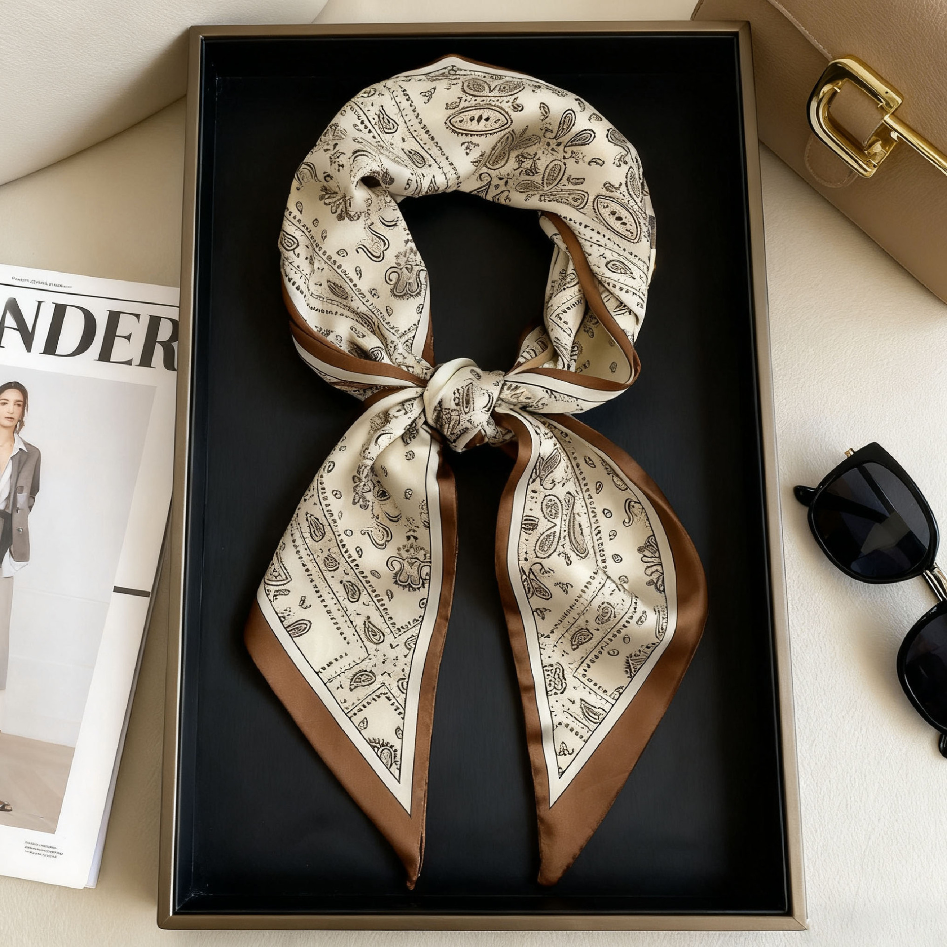 Luxury Long Neckerchief Skinny - Ascot Neck Scarf reseña y precio