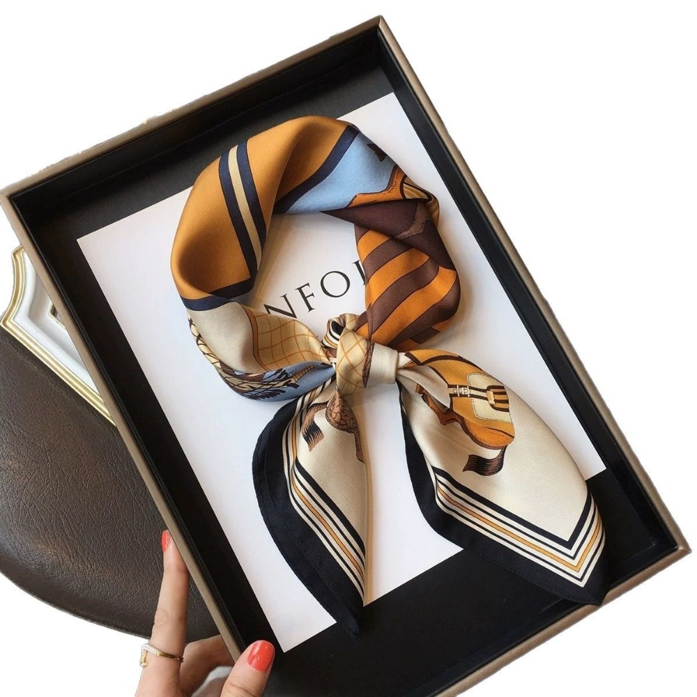 Fashion Satin Square Scarf for - Silk Neck Scarf reseña y precio