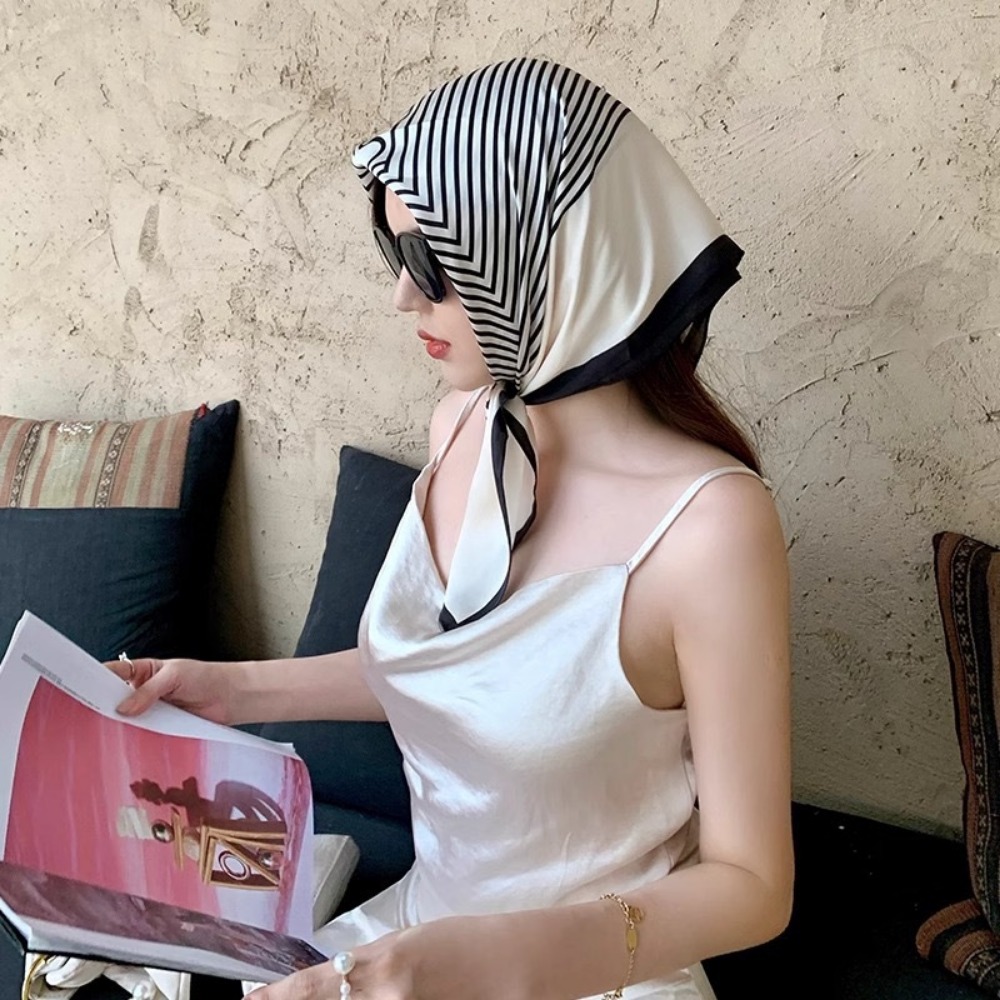 Fashion Satin Square Scarf for - Silk Neck Scarf reseña y precio
