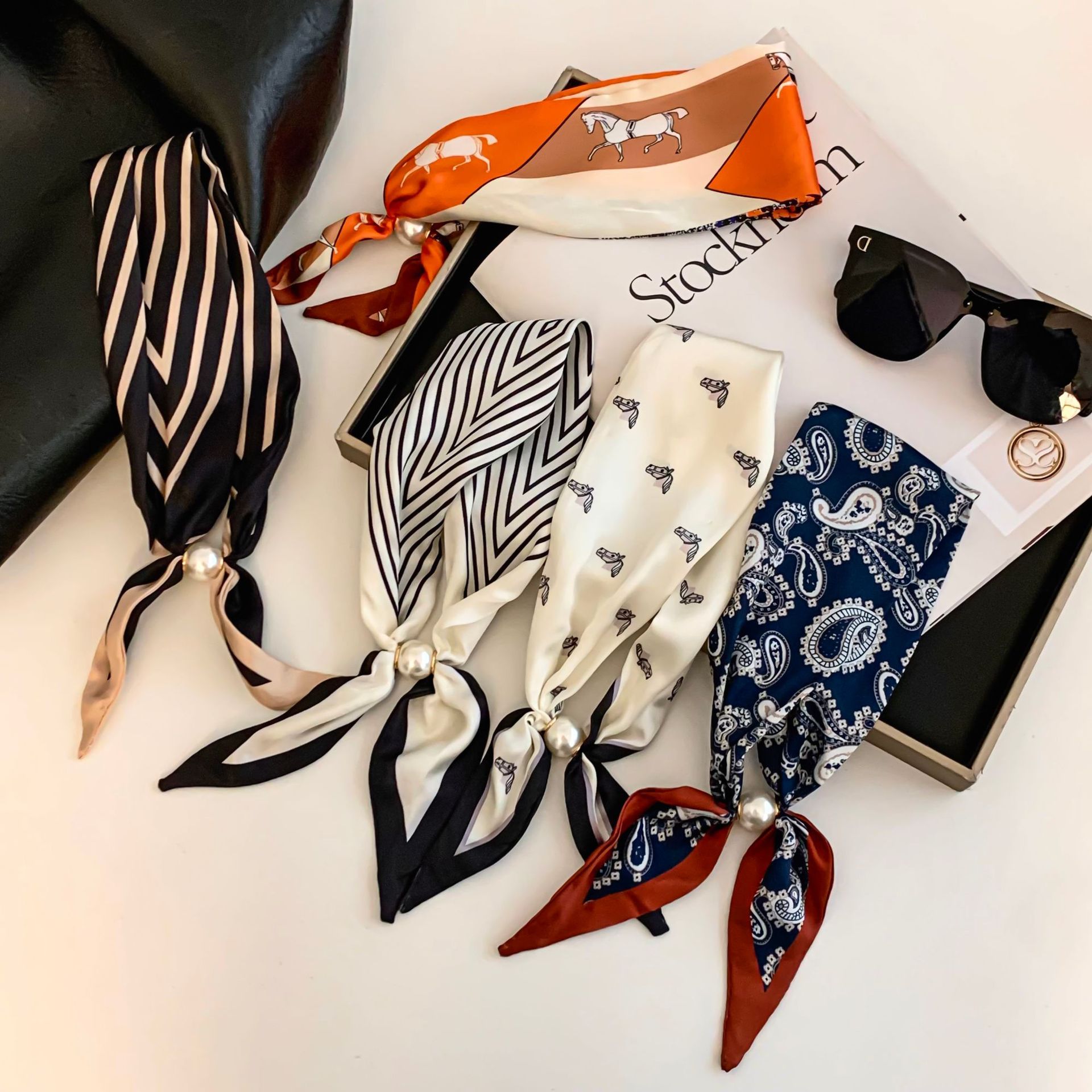 Cashew Flower Silk Scarf Effor - Silk Neck Scarf reseña y precio