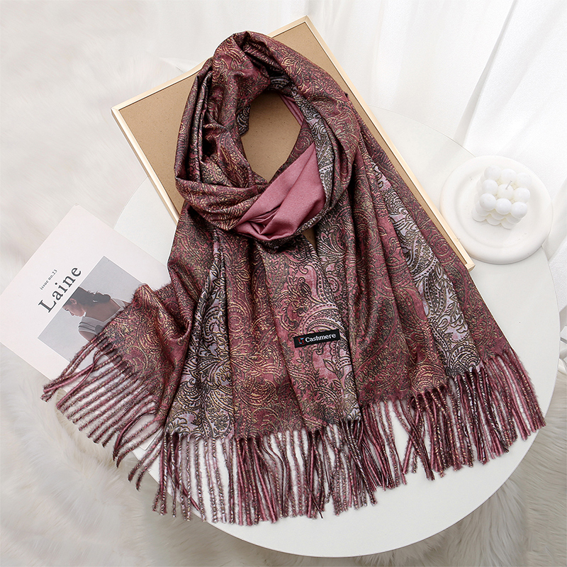 Luxury Paisley Pashmina Shawl  - Woven Scarf Blanket reseña y precio