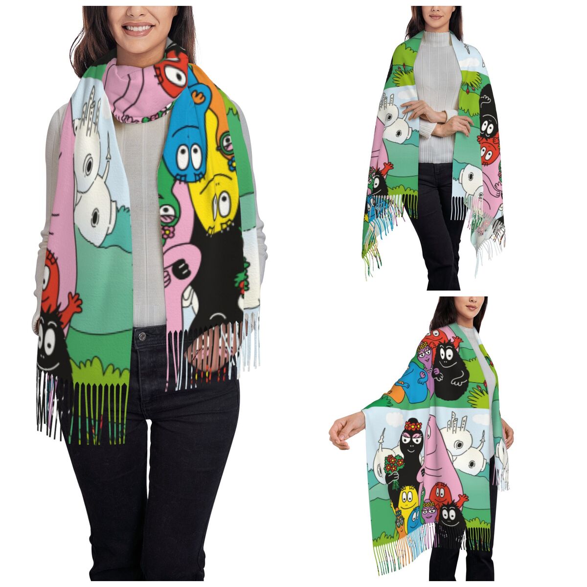 Les Barbapapa Family Shawls Wr - Pashmina Wrap Large reseña y precio