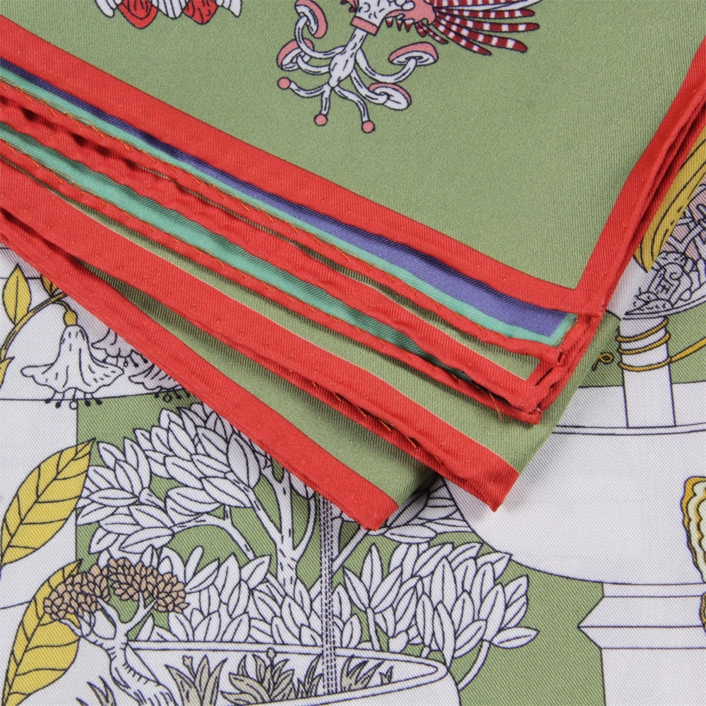 POBING Hand Rolled Twill Silk  - Scarf Silk Square reseña y precio