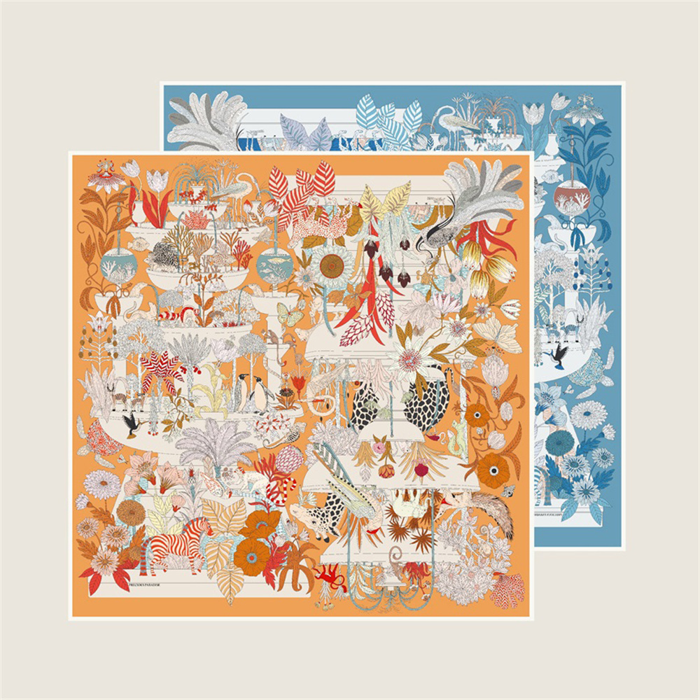 POBING Hand Rolled Twill Silk  - Scarf Silk Square reseña y precio