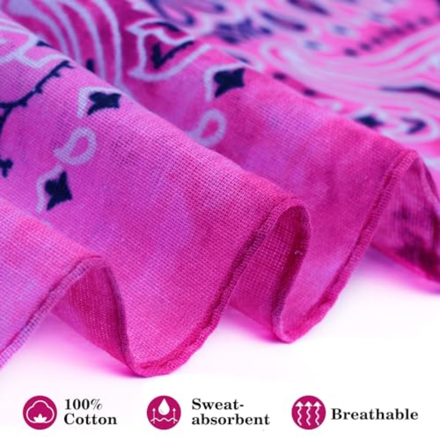 URATOT 6 Pack Tie Dye Bandana  - Handkerchief Cotton Men reseña y precio