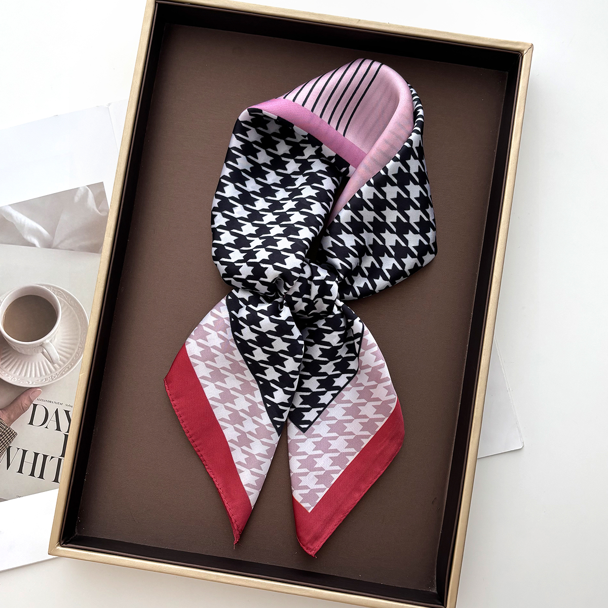 New Printed Square Scarf For W - Silk Neck Scarf reseña y precio