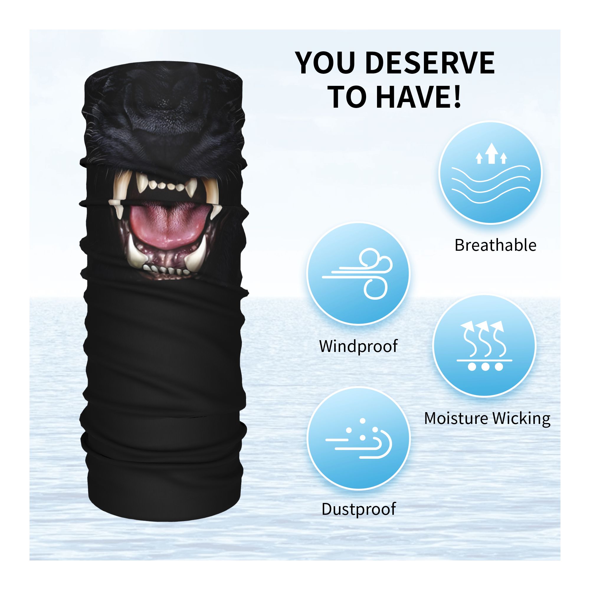 Custom Black Panther Animal He - Neck Warmer Tube reseña y precio
