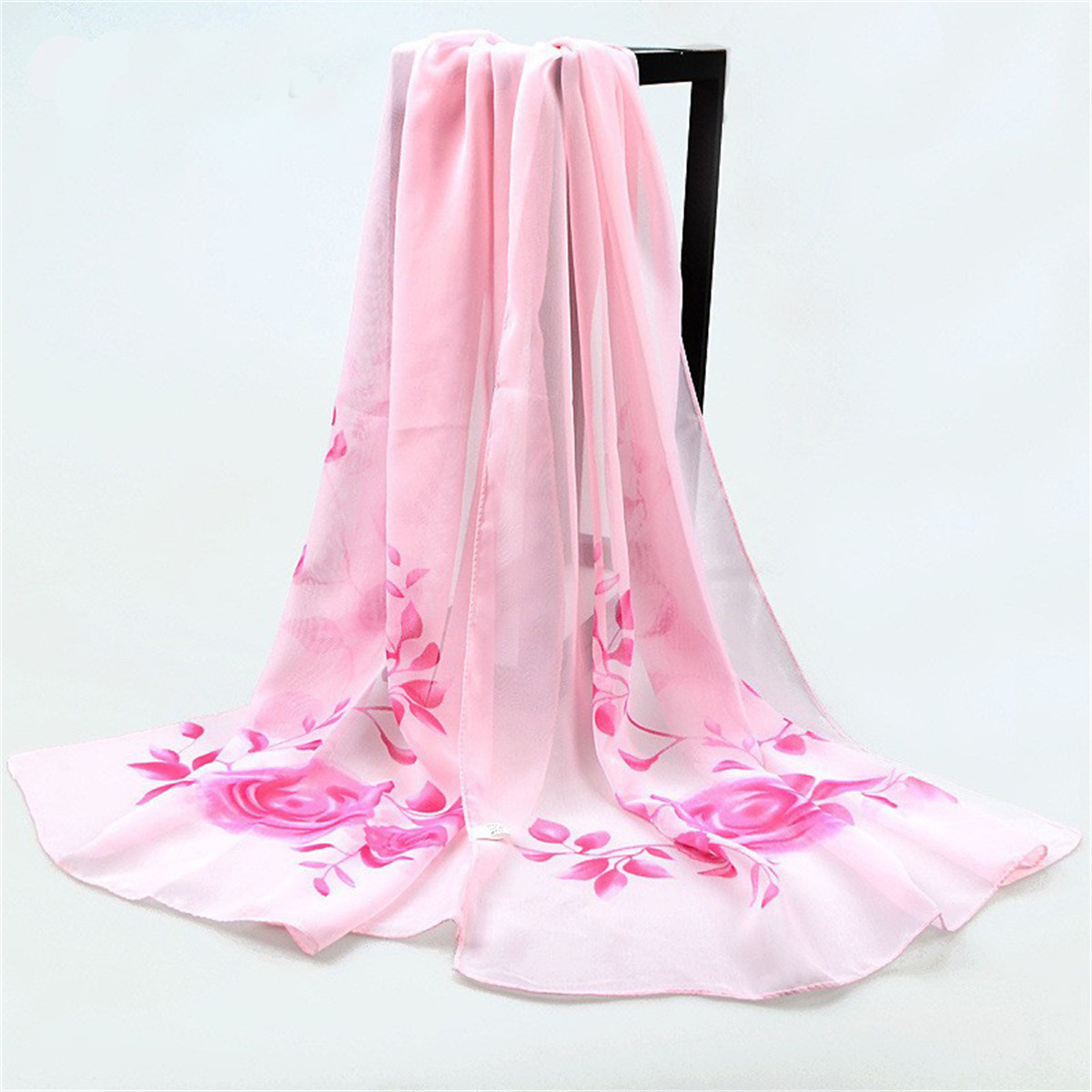 1pcs Chiffon Scarf Simple Eleg - Ascot Neck Scarf reseña y precio