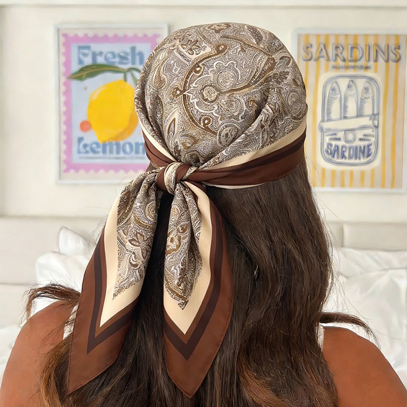 Luxury Women Silk Square Scarf - Silk Neck Scarf reseña y precio