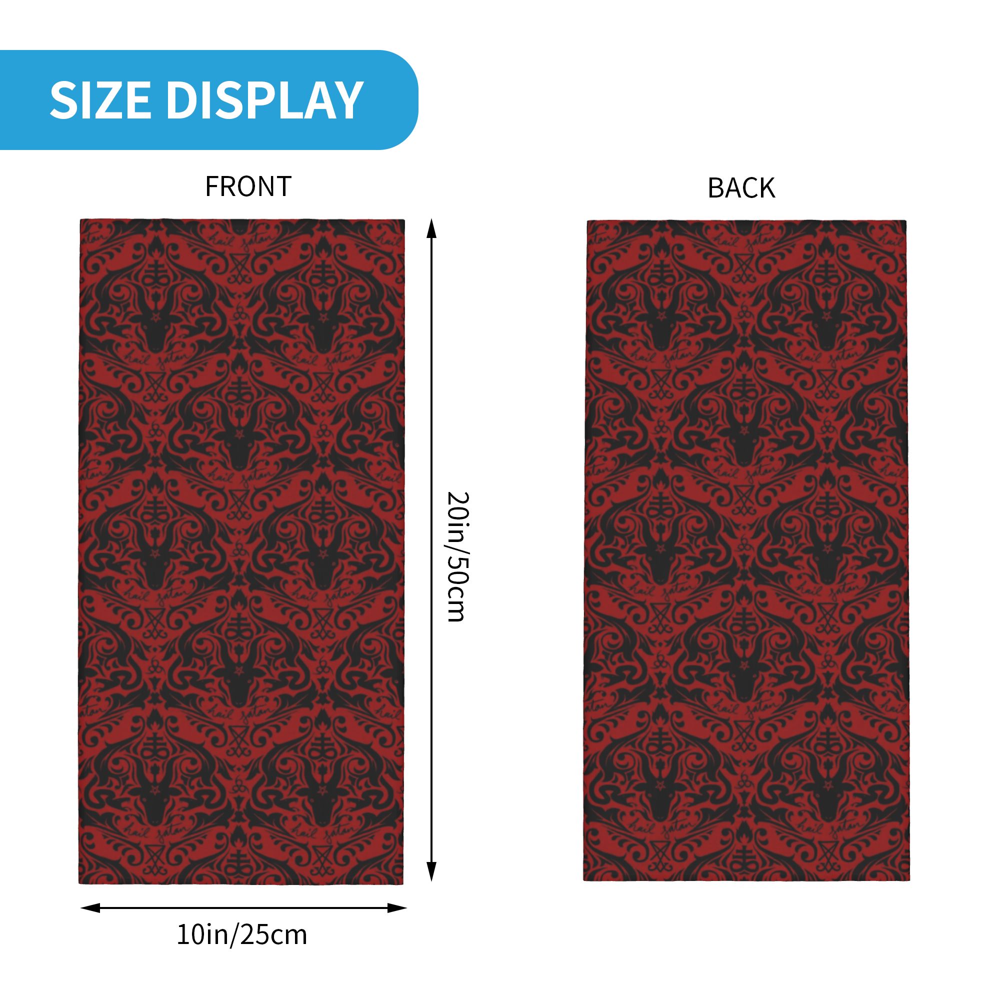 Baphomet Damask Hail Satan Bla - Neck Warmer Tube reseña y precio