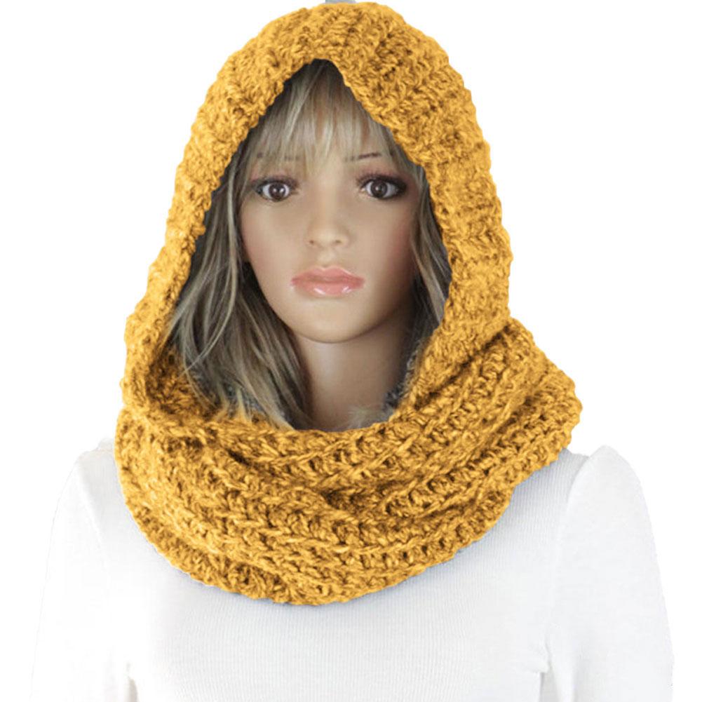 Knitted Hooded Scarf Winter Wo - Infinity Scarf Knit reseña y precio