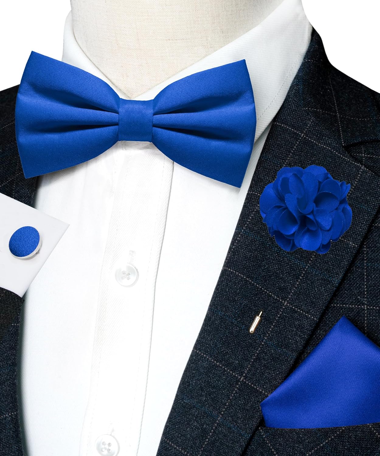 Pre-tied Bow Tie and Pocket Sq - Pocket Square Set reseña y precio
