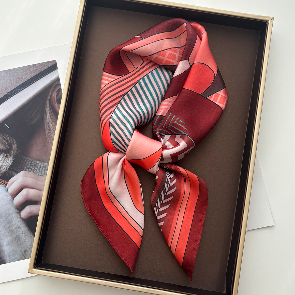Luxury Square Scarf For Women  - Silk Neck Scarf reseña y precio