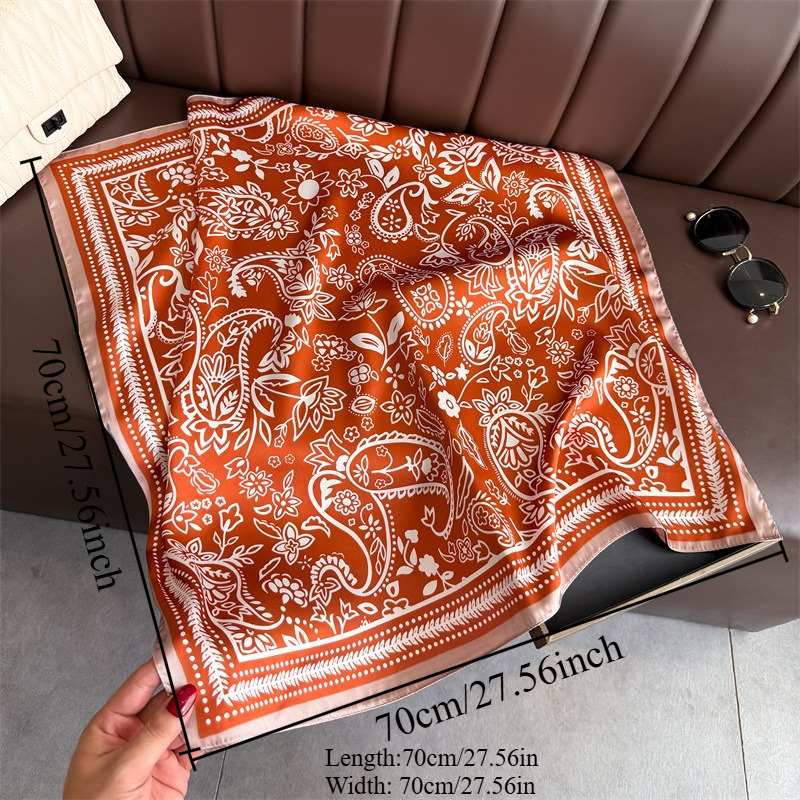 1Pc cashew print fashion silk  - Scarf Silk Square reseña y precio