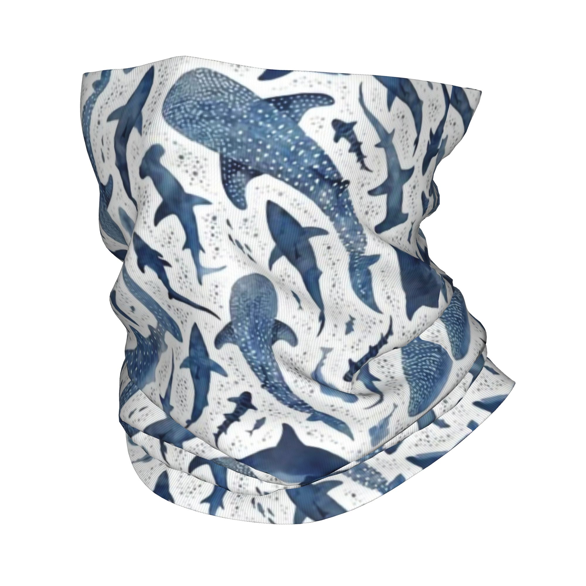 Custom Blue Watercolour Shark  - Neck Warmer Tube reseña y precio