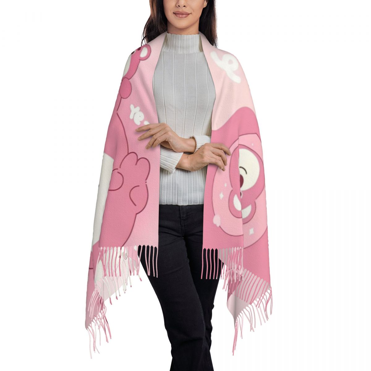 Lotso Pink Bear Women's Scarf  - Pashmina Wrap Large reseña y precio